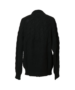 チュビオットウールケーブル柄ホールガーメント