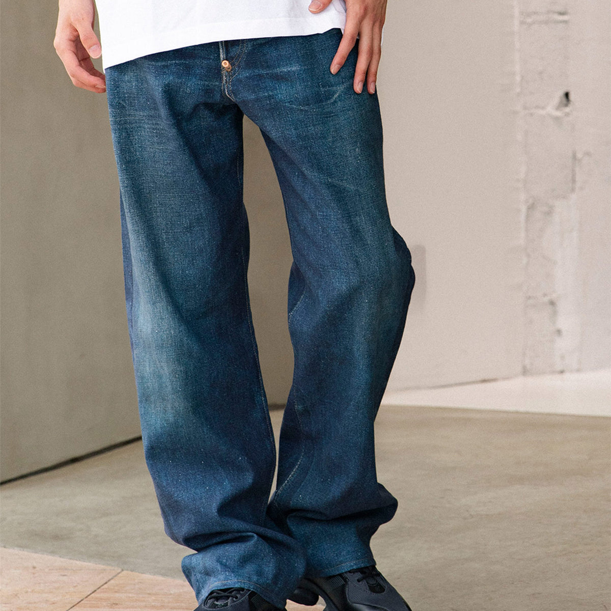 パンツ 綿麻オックス 転写プリント Levi's Wネーム BerBerJin - eYe