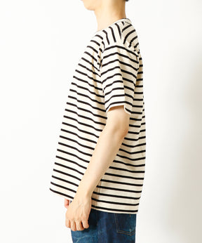 綿天竺ボーダー Tシャツ