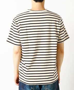 綿天竺ボーダー Tシャツ