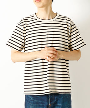 綿天竺ボーダー Tシャツ