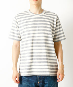 綿天竺ボーダー Tシャツ