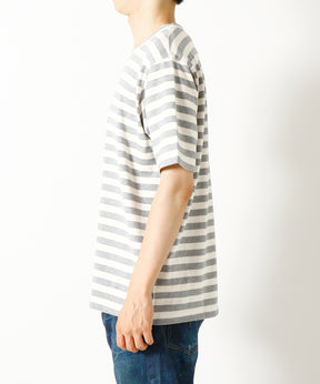 綿天竺ボーダー Tシャツ