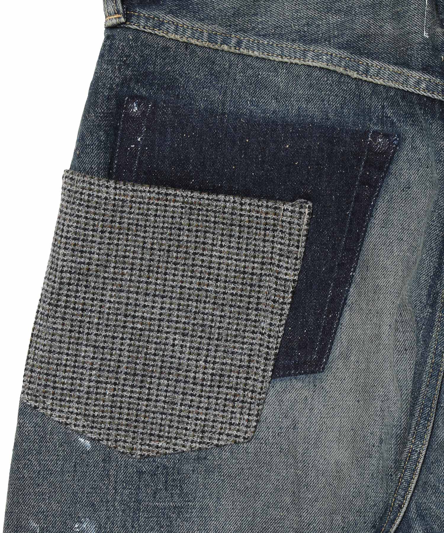 パンツ 綿デニム×ウールツイード NEW MANUALカスタマイズ