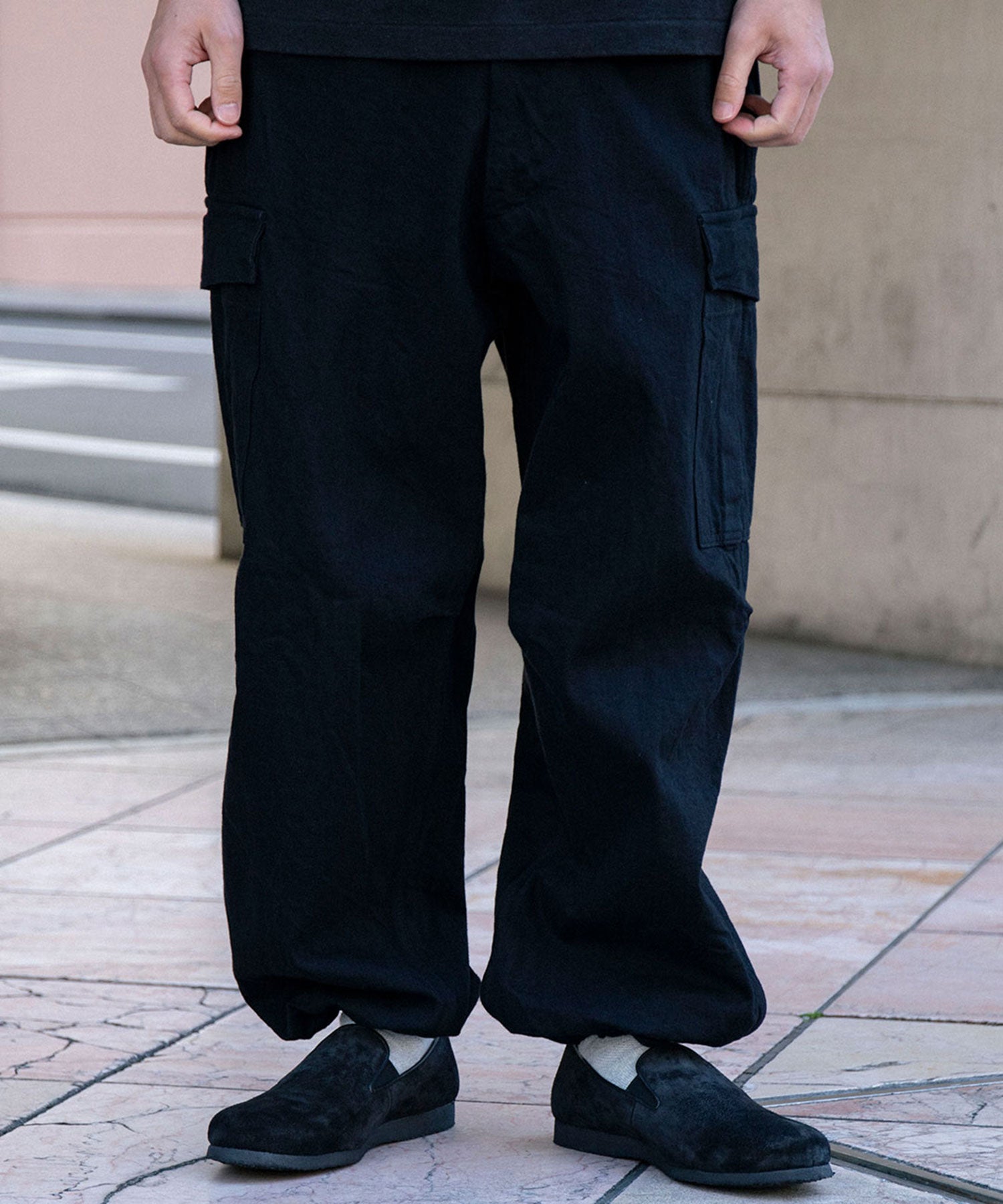 送料無料・選べる4個セット comoli コモリ BLACK DENIM B.D.U PANTS