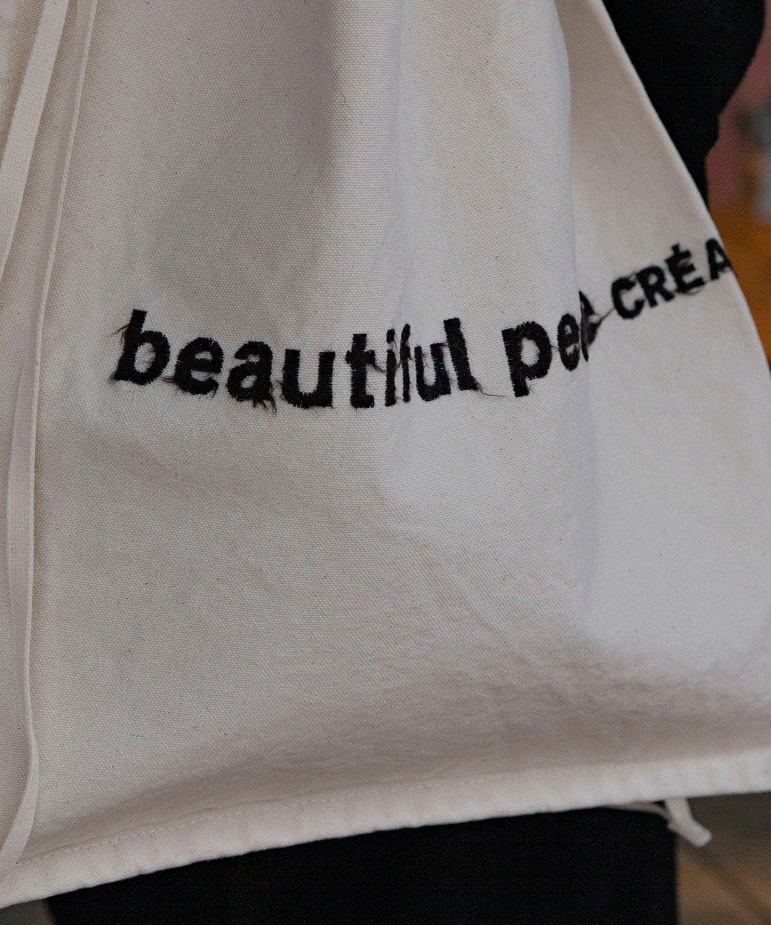 brushed logo gathering bag