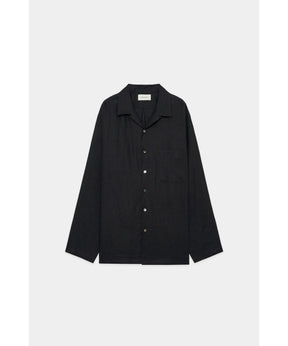 Hemp Shirting Open Collar Shirt L/S