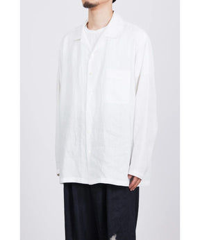 Hemp Shirting Open Collar Shirt L/S