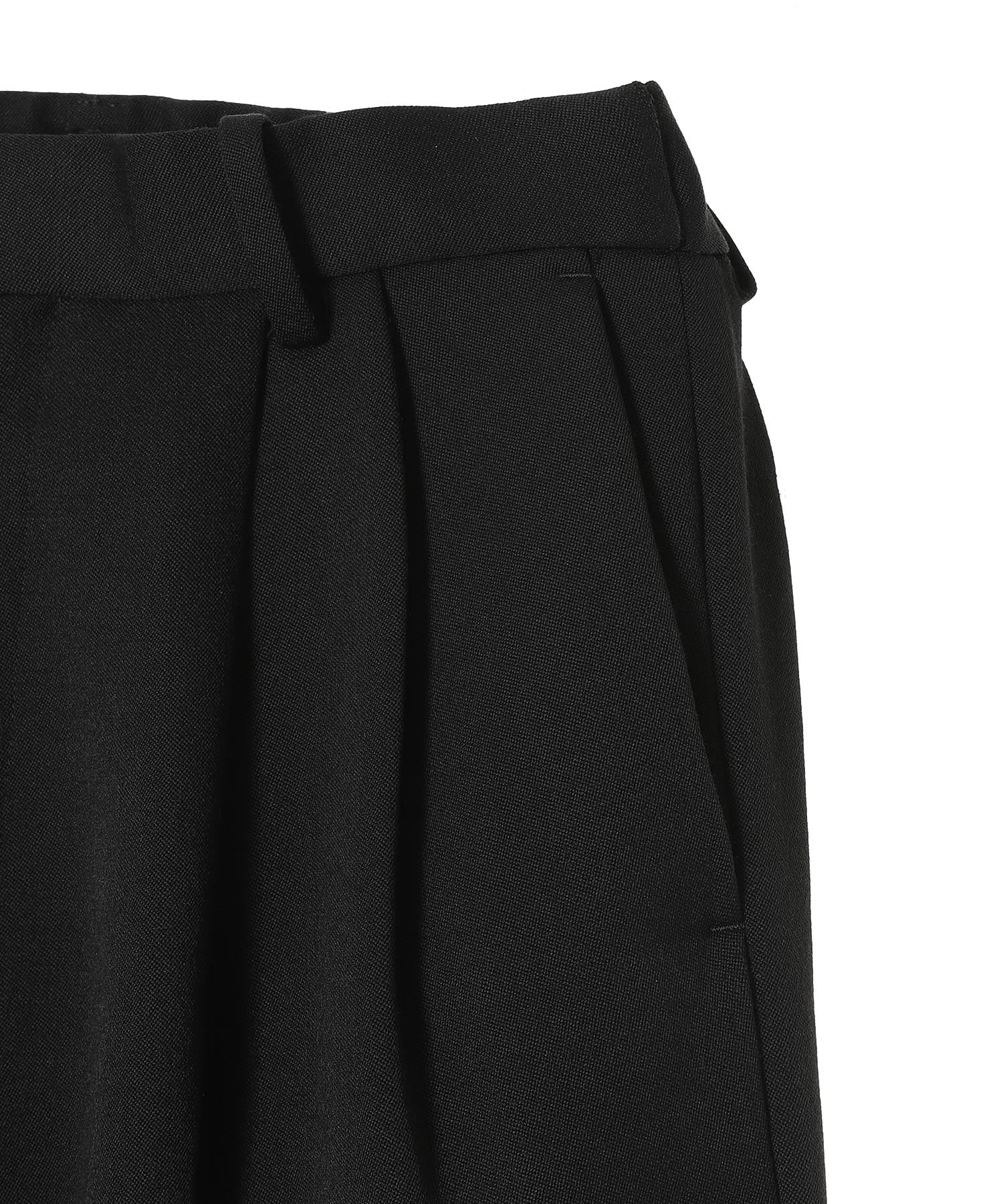 Polwarth Tuxedo Cloth Double Pleated Wide Trousers