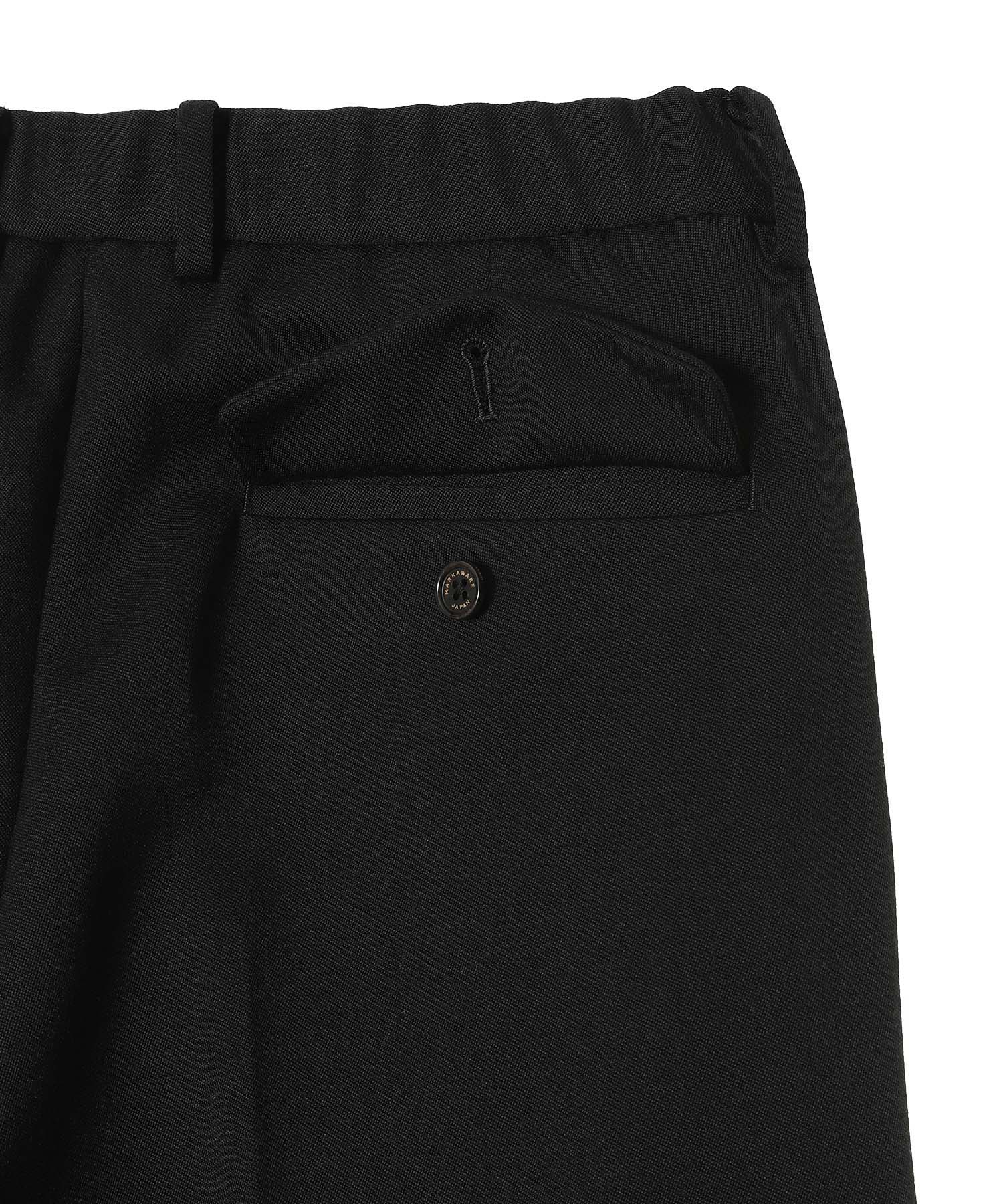 Polwarth Tuxedo Cloth Double Pleated Wide Trousers