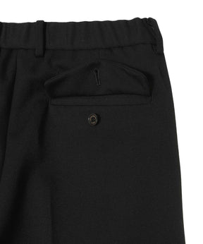Polwarth Tuxedo Cloth Double Pleated Wide Trousers