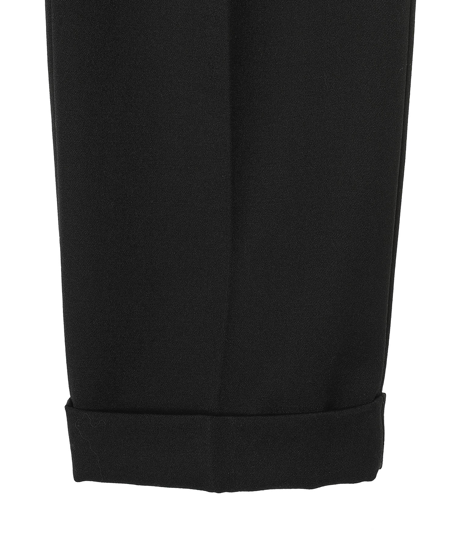 Polwarth Tuxedo Cloth Double Pleated Wide Trousers