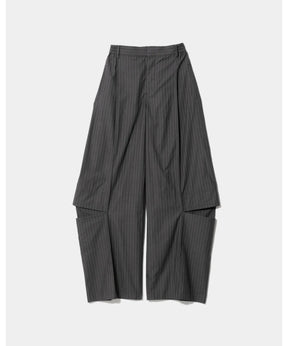 cotton suiting trompe loeil pants