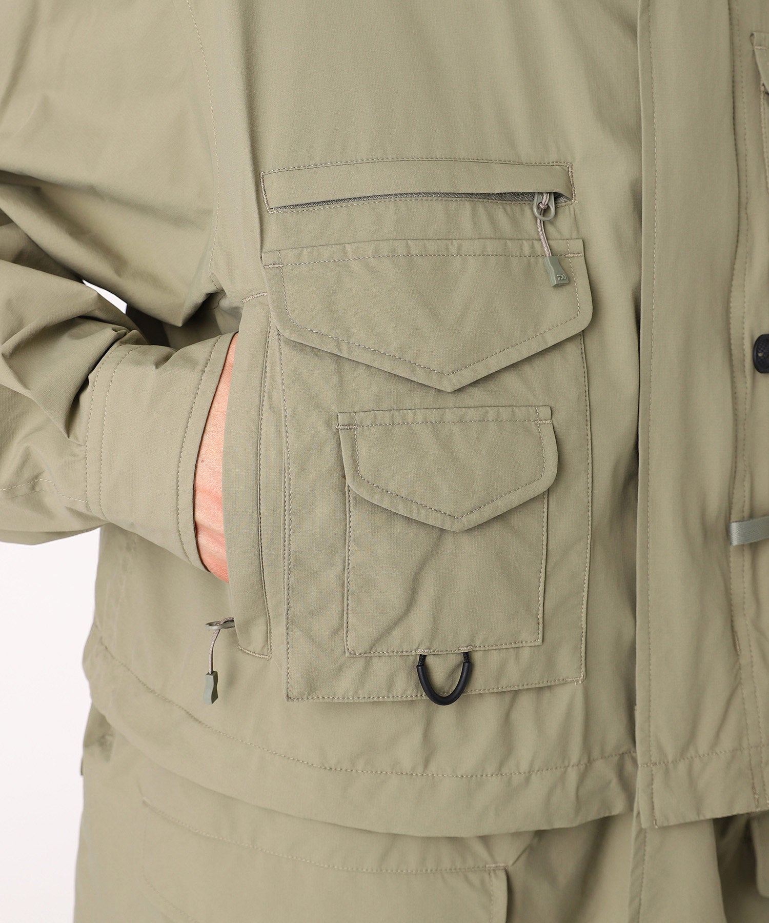 ✨未使用級 モラビト ポリタフタ 撥水 ジャケット 比翼 Wジップ 現行 DAIWA PIER39 ダイワピア39 GORE-TEX ミリタリー シェル ジャケット