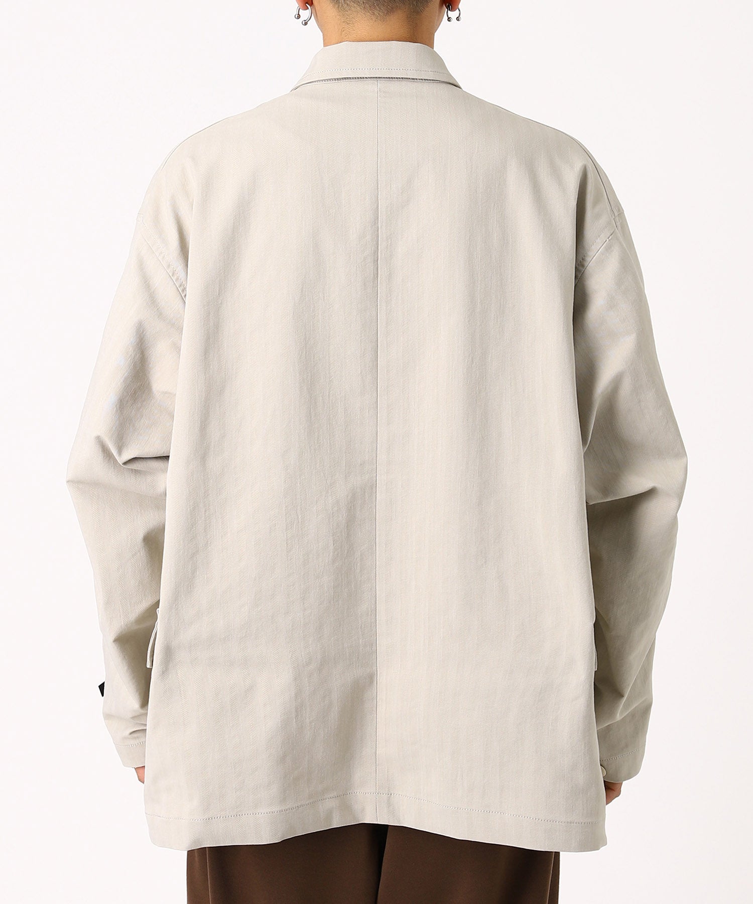 TECH LOOSE 2B JACKET HERRINGBONE