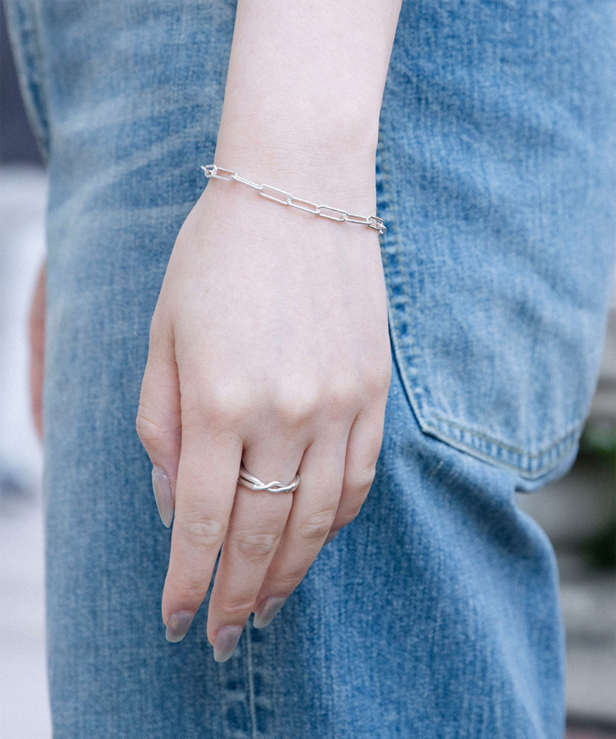 RECT CHAIN BRACELET SV