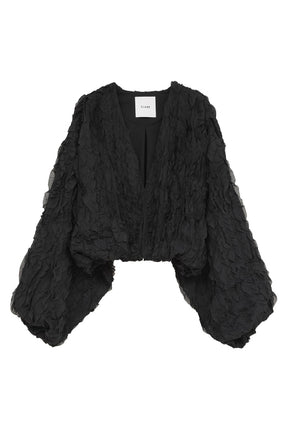TOPSTITCHED FRILL BOLERO
