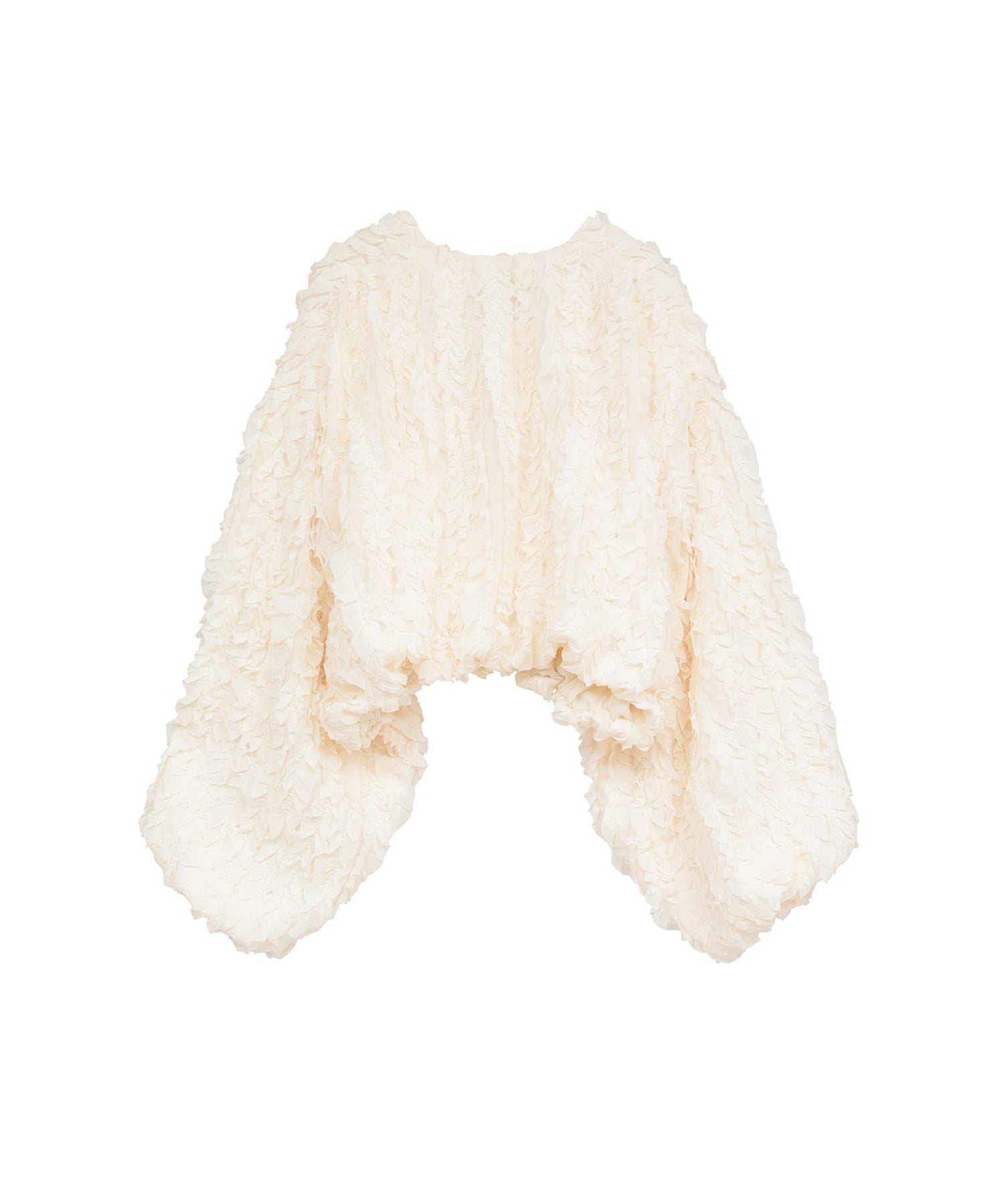 TOPSTITCHED FRILL BOLERO