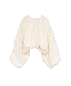 TOPSTITCHED FRILL BOLERO