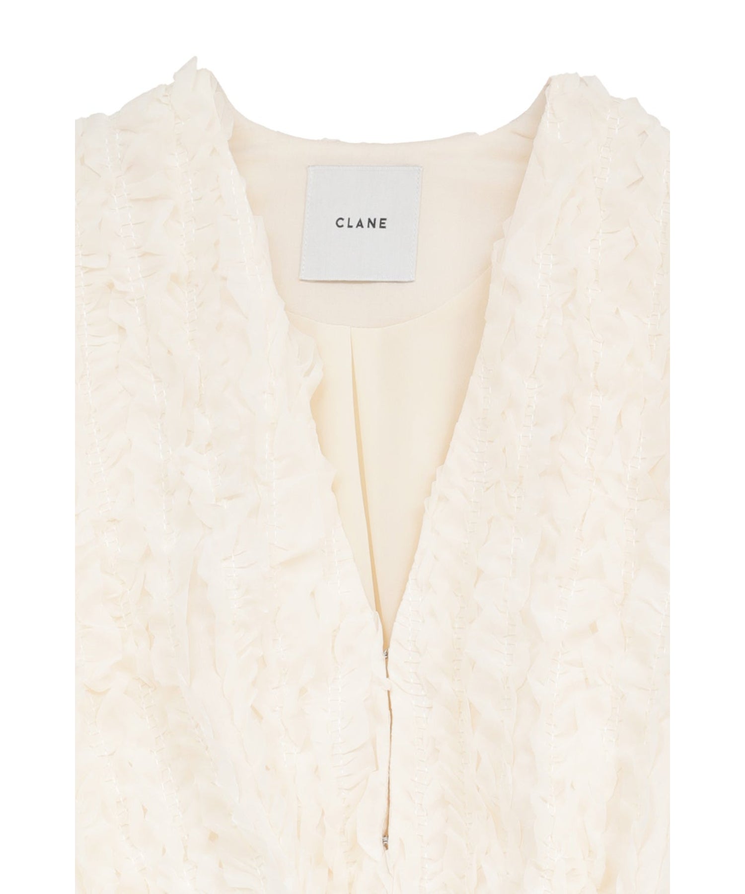 TOPSTITCHED FRILL BOLERO