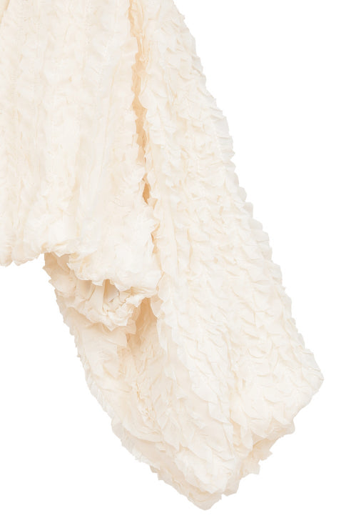 TOPSTITCHED FRILL BOLERO