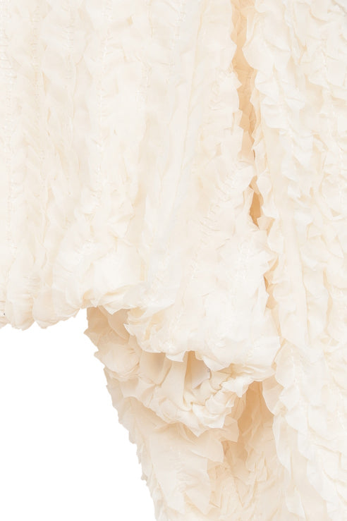 TOPSTITCHED FRILL BOLERO