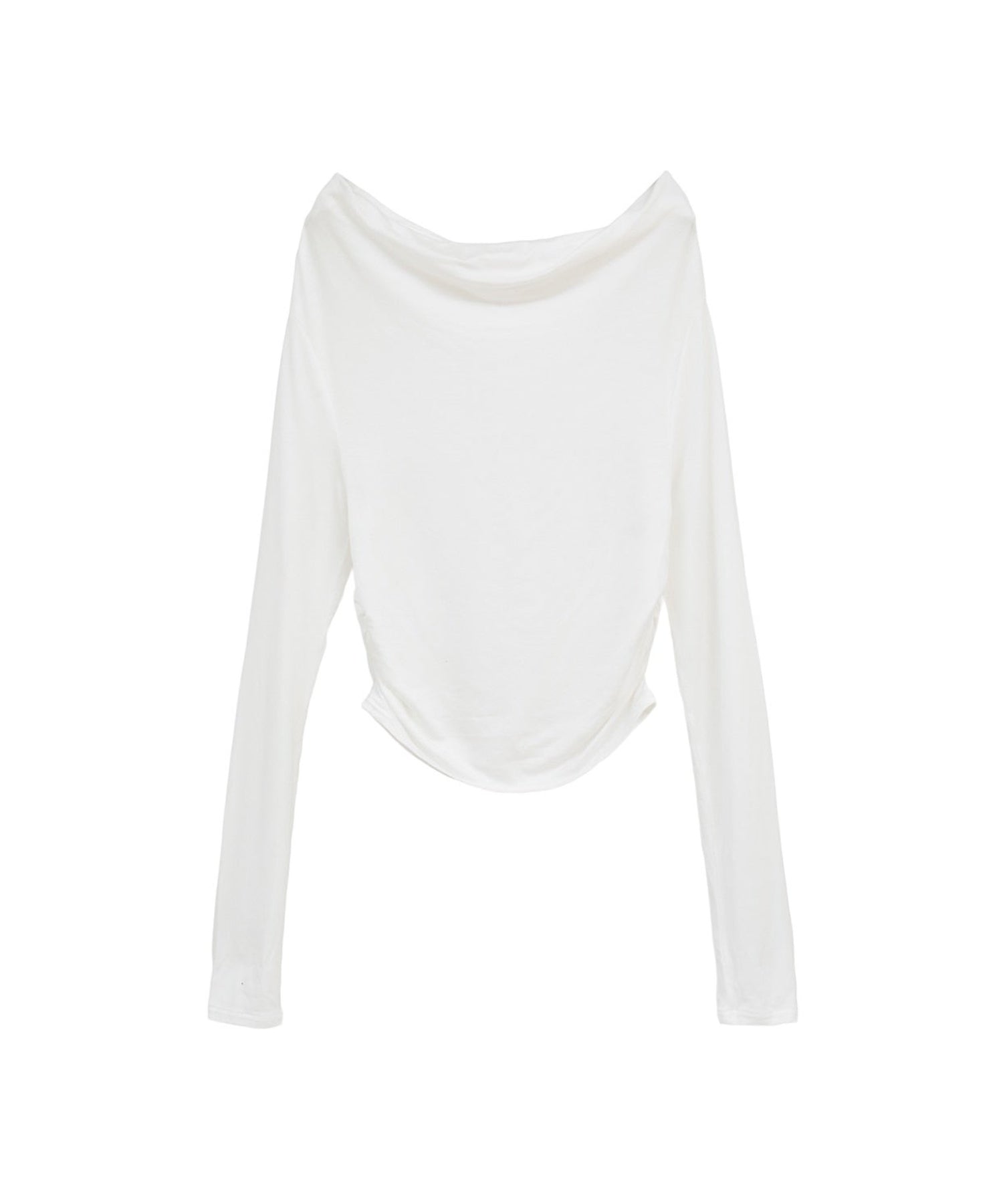 DRAPED OFF SHOULDER SOFT CUT TOPS