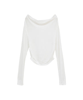 DRAPED OFF SHOULDER SOFT CUT TOPS