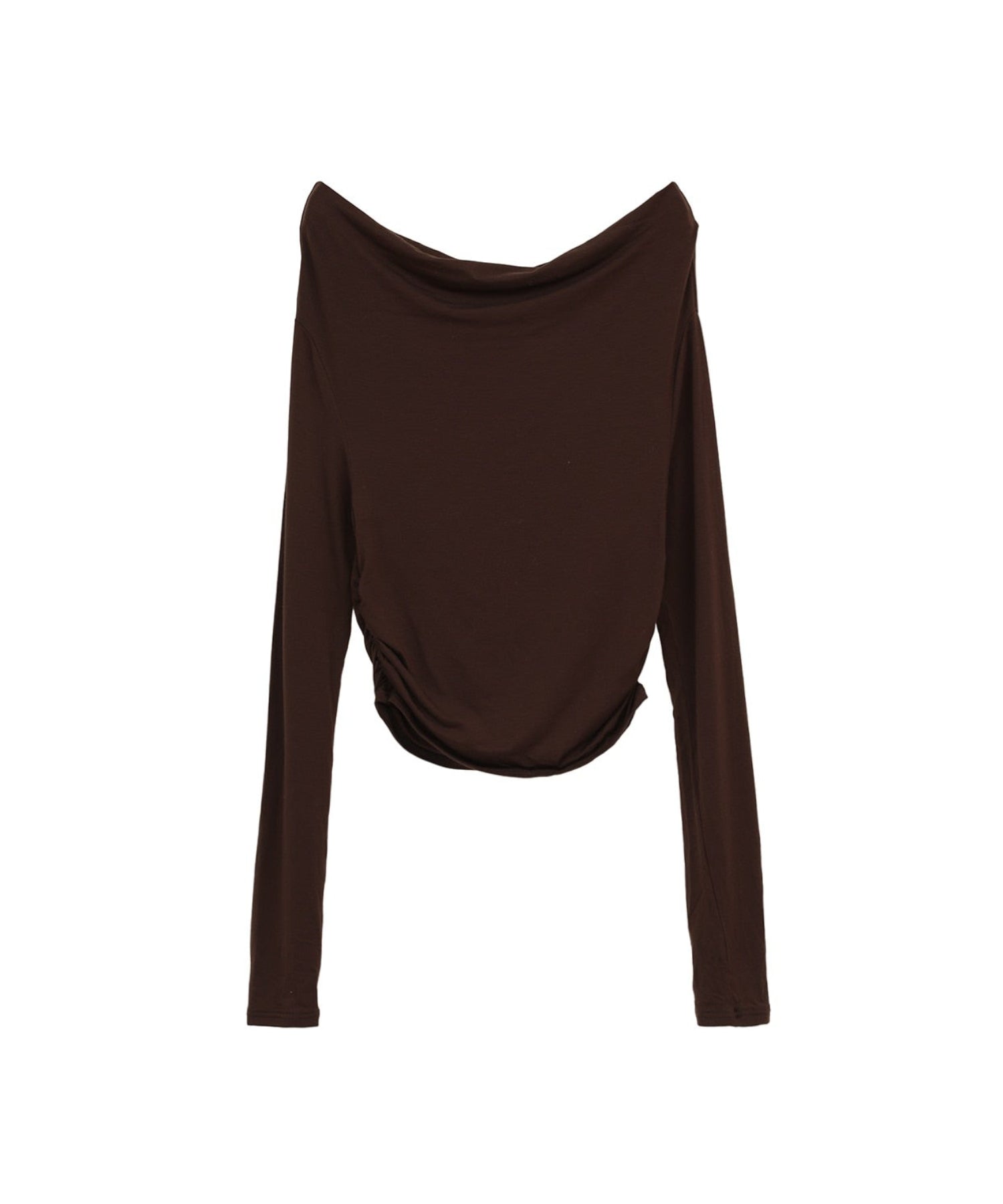 DRAPED OFF SHOULDER SOFT CUT TOPS