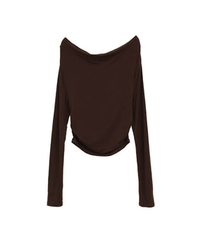 DRAPED OFF SHOULDER SOFT CUT TOPS