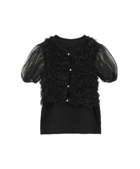 TULLE VEST LAYERED TOPS