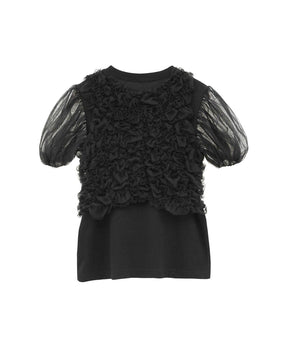 TULLE VEST LAYERED TOPS