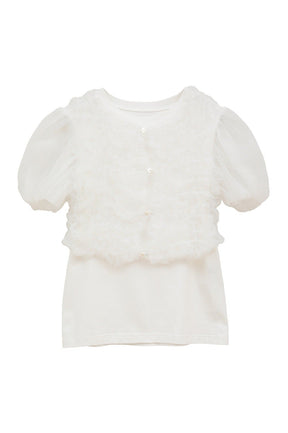 TULLE VEST LAYERED TOPS