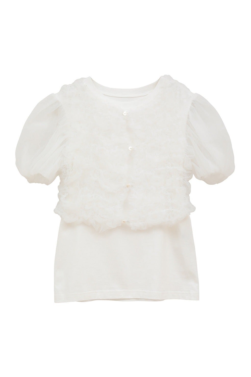 TULLE VEST LAYERED TOPS
