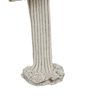 W FACE SHORT FRILLED KNIT TOPS