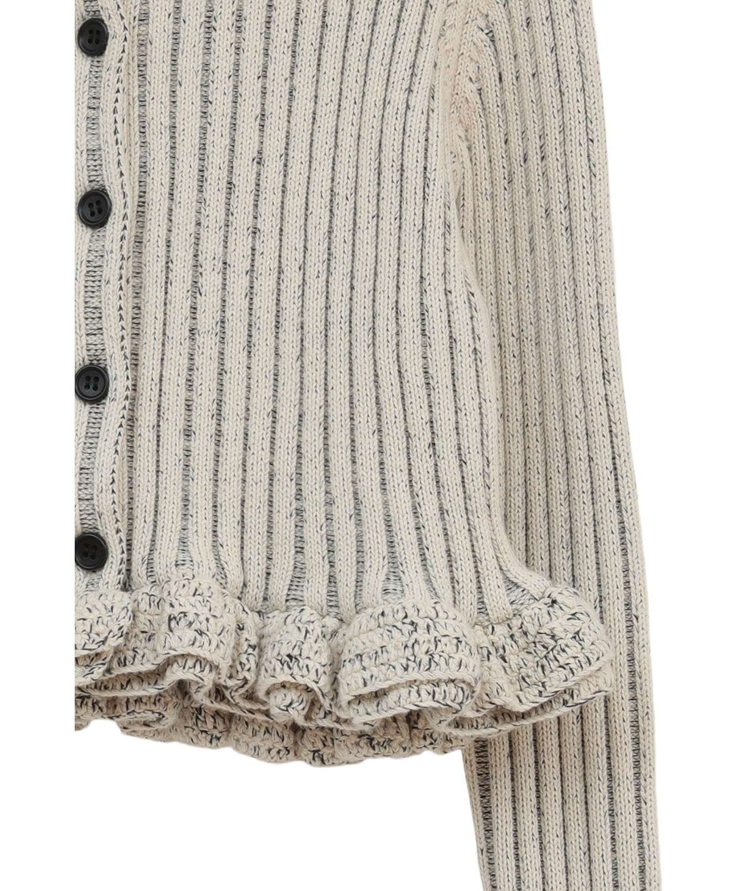 W FACE SHORT FRILLED KNIT TOPS