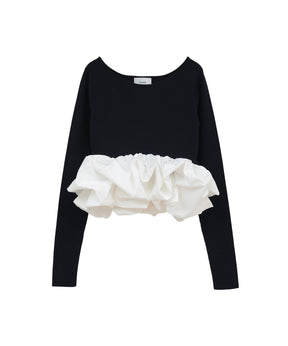 W BALLOON SHORT KNIT TOPS