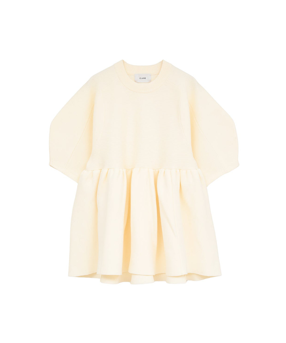 PEPLUM HALF SLEEVE KNIT TOPS