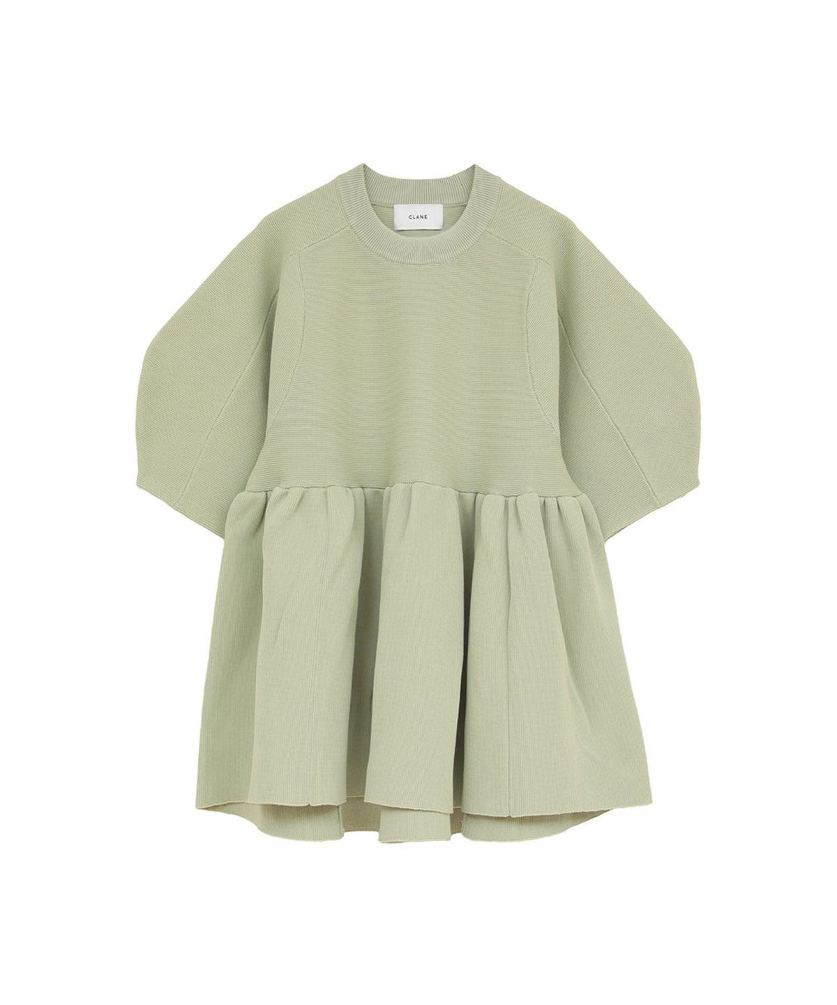 PEPLUM HALF SLEEVE KNIT TOPS