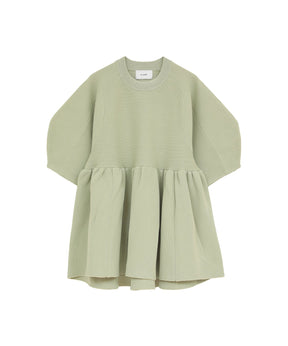 PEPLUM HALF SLEEVE KNIT TOPS