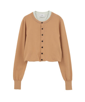 W LAYERED KNIT CARDIGAN