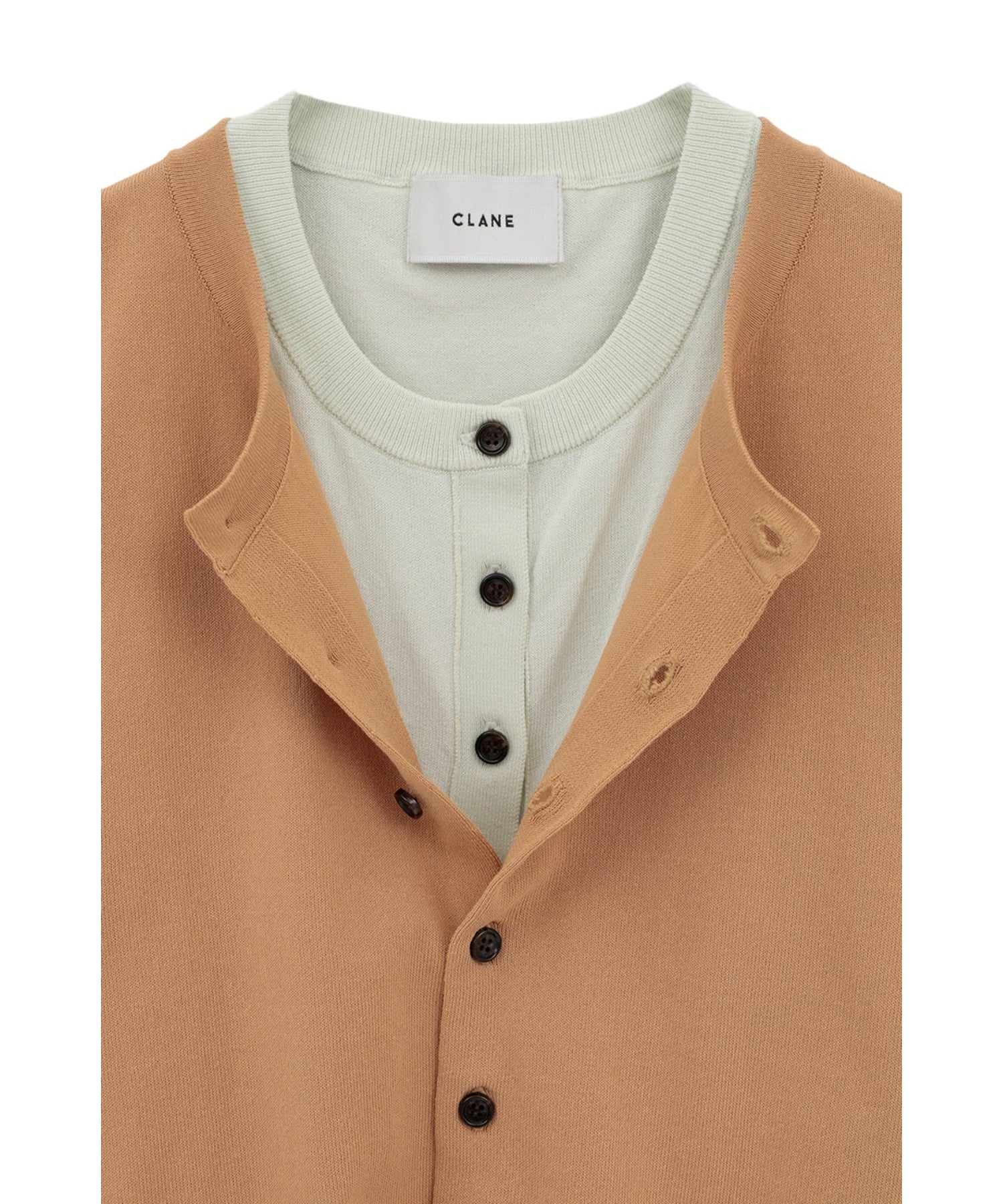 W LAYERED KNIT CARDIGAN