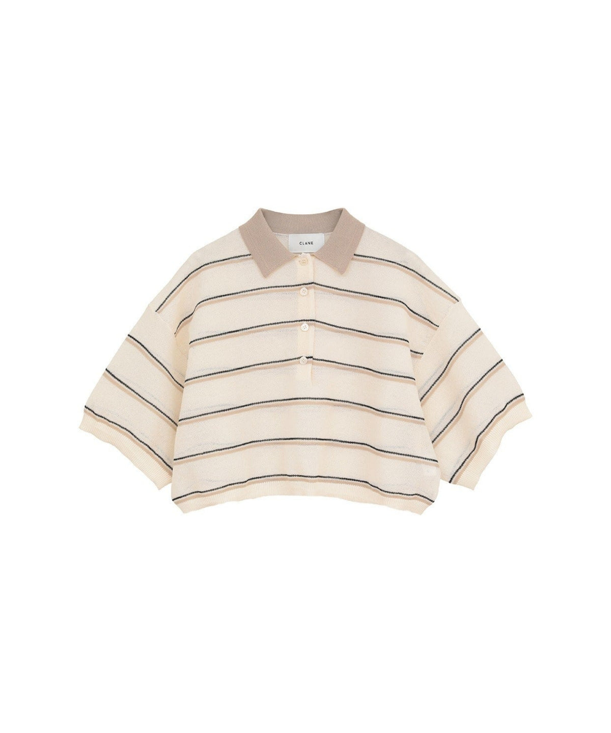 SPONGY SHEER POLO KNIT TOPS