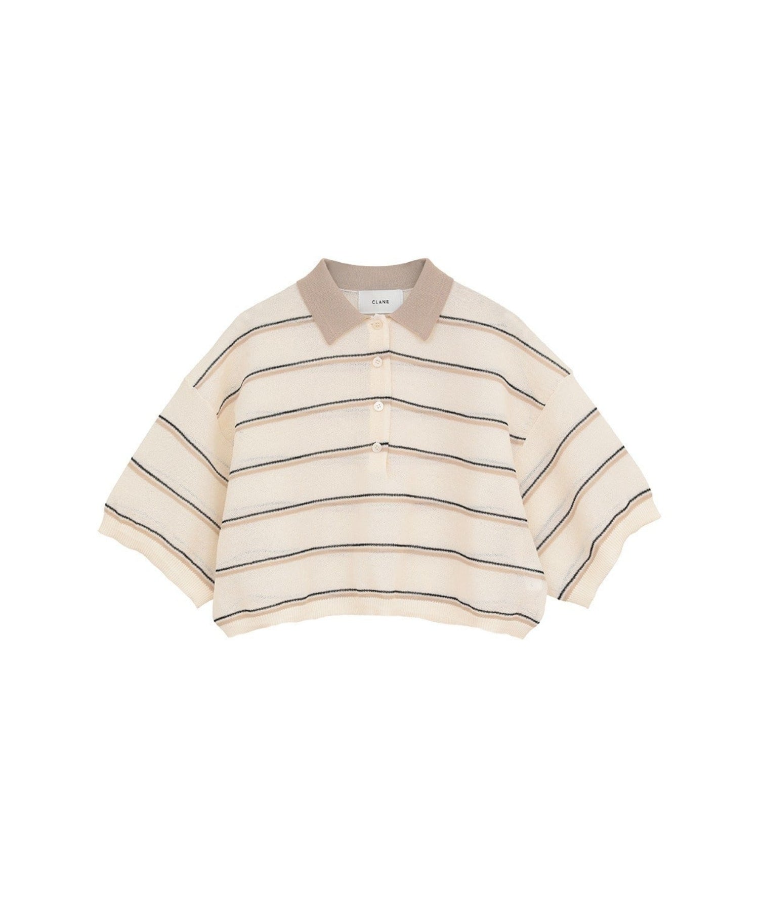 SPONGY SHEER POLO KNIT TOPS