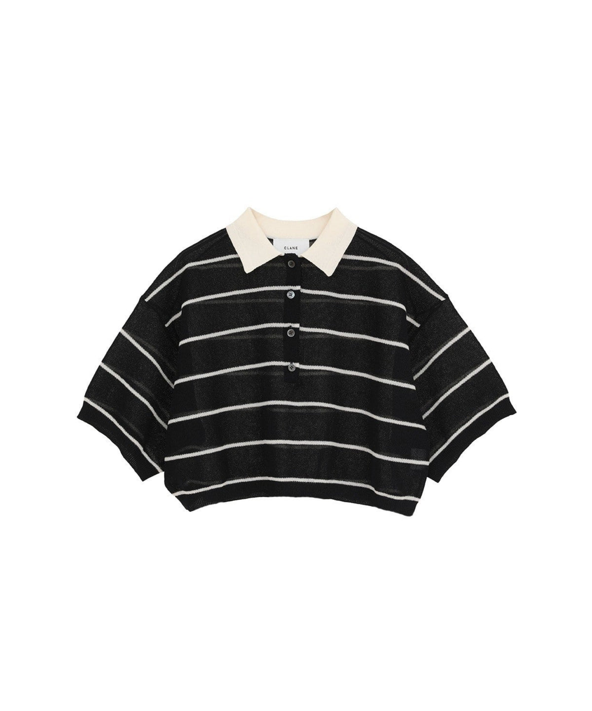 SPONGY SHEER POLO KNIT TOPS