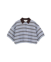 SPONGY SHEER POLO KNIT TOPS