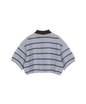 SPONGY SHEER POLO KNIT TOPS