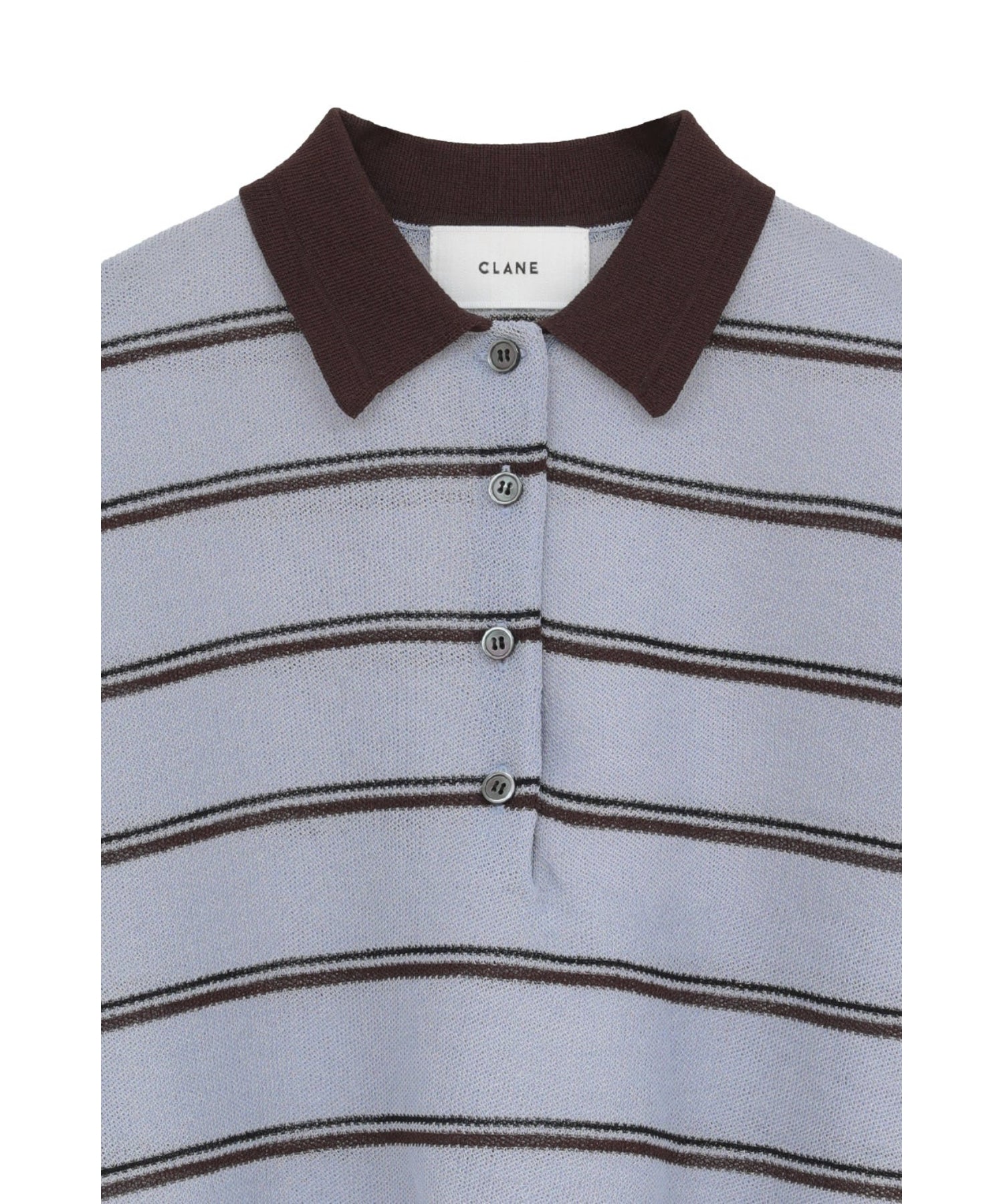 SPONGY SHEER POLO KNIT TOPS