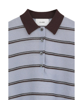 SPONGY SHEER POLO KNIT TOPS