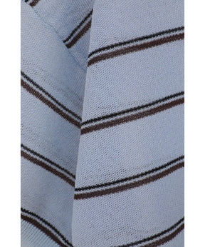 SPONGY SHEER POLO KNIT TOPS